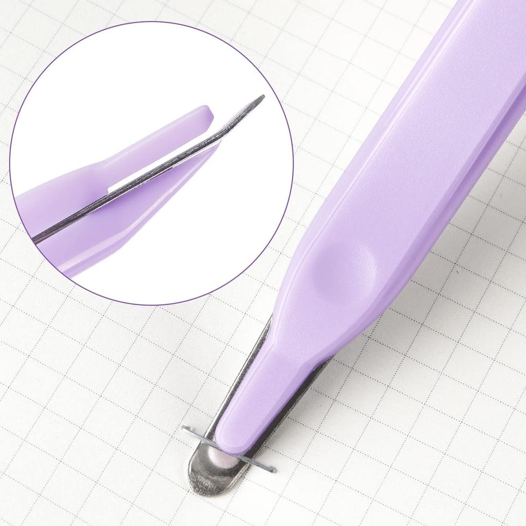 1 Stück flacher Heftklammerentferner im Push-Stil, tragbares magnetisches Heftklammer-Entfernungswerkzeug für Büro, Schule, Schreibwaren