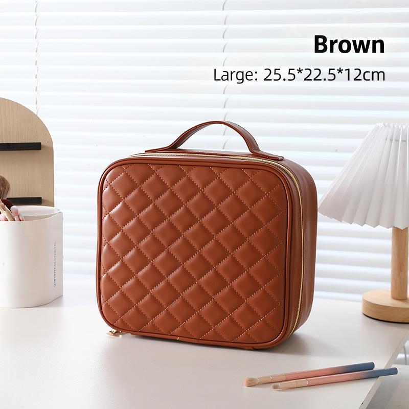 

Женская роскошная дорожная косметичка с зеркалом и подсветкой