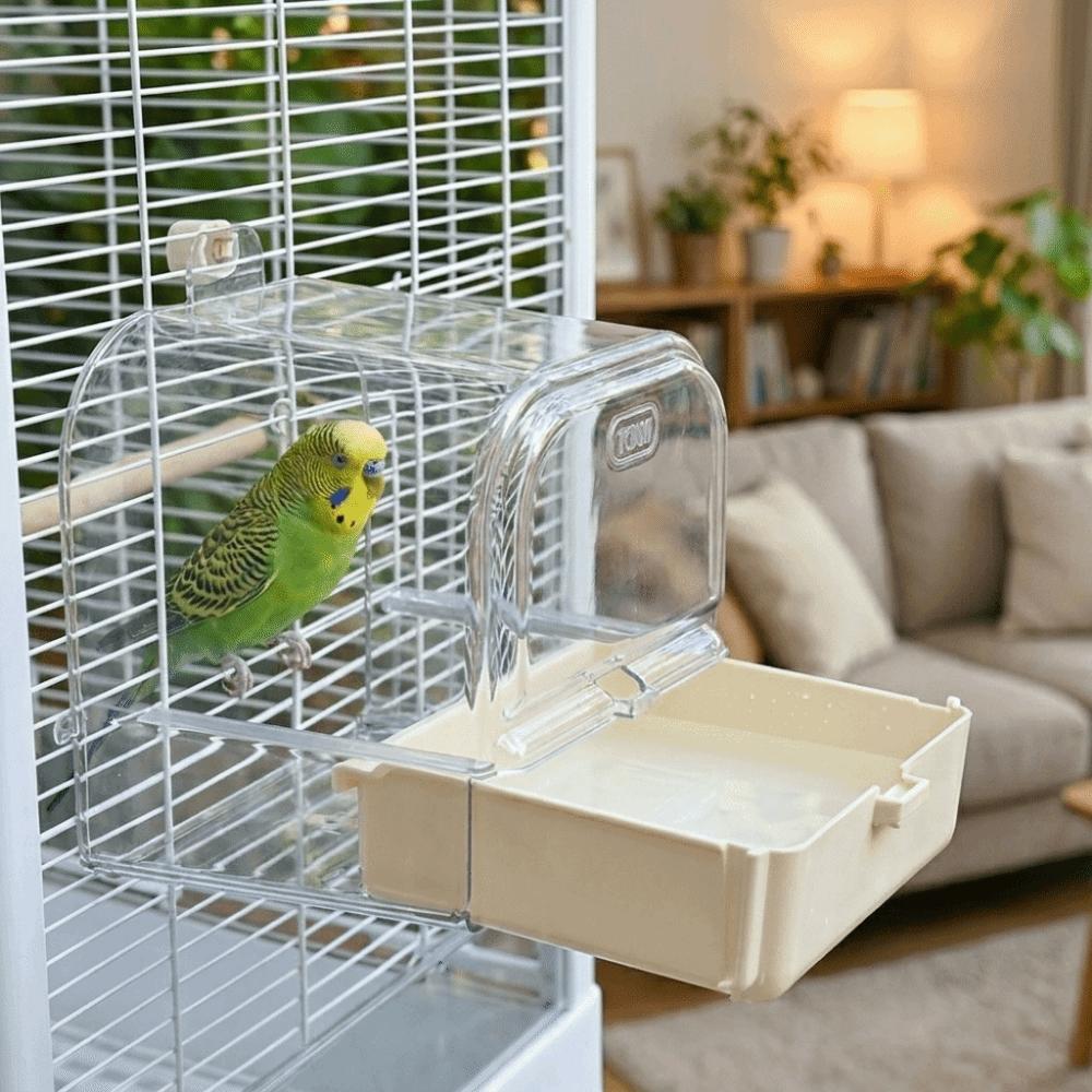 Large Capacity Hanging Bird Bath Wall Mounted Bird Feeder Pet Supplies 3-in-1 Bird Bathtub  Myna