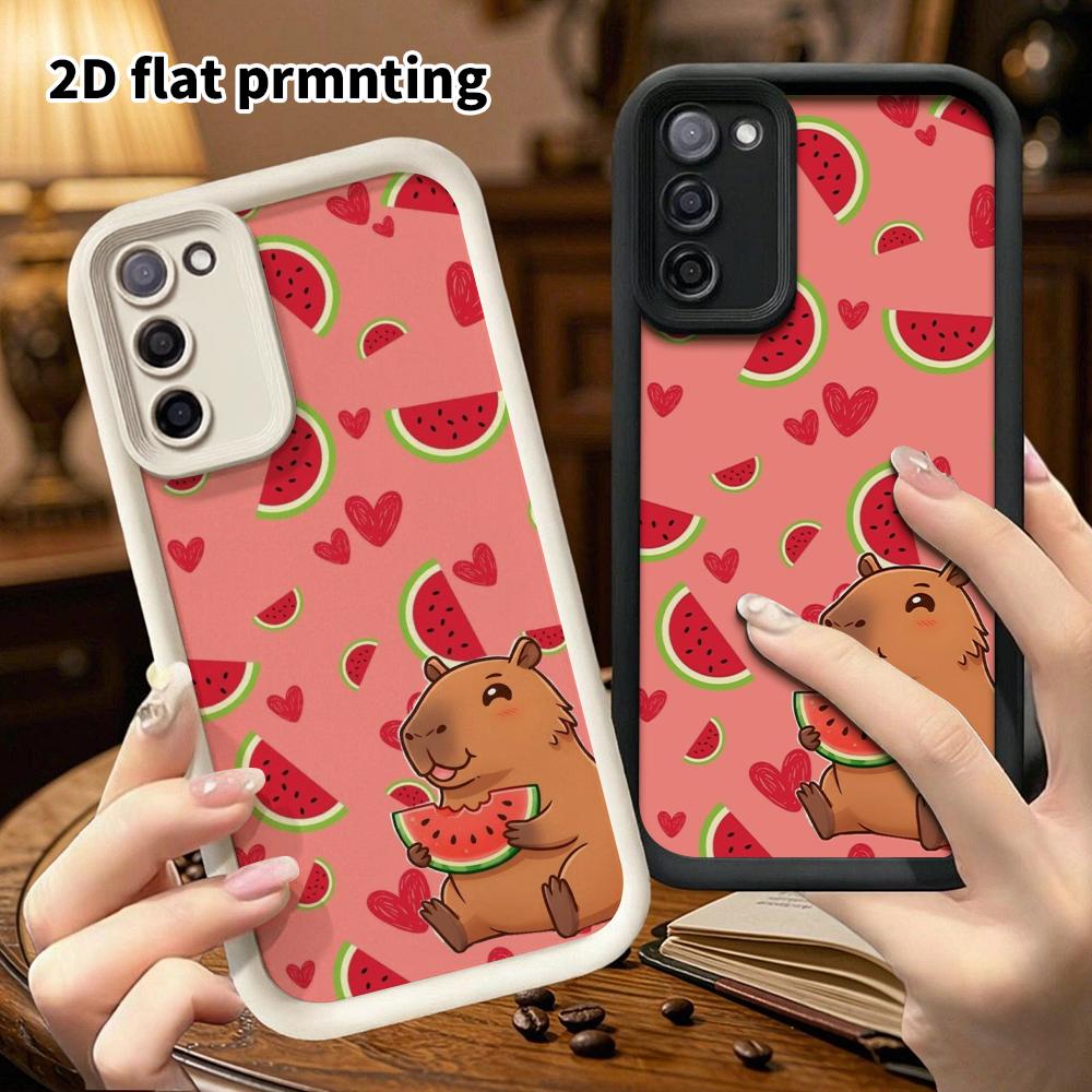 Phone Case: 2D Flat Samsung Galaxy A34 A35 M05 M06 S20 S22 S21 FE Plus 5G Stepped Protective Case, Full Print of Watermelon Hearts, Christmas and Hall