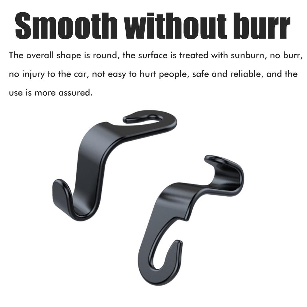 4 Stück Autositz-Kopfstützenhaken, Rücksitz-Aufhänger, Aufbewahrungs-Organizer für Handtasche, Geldbörse, Mantel, Kleidung