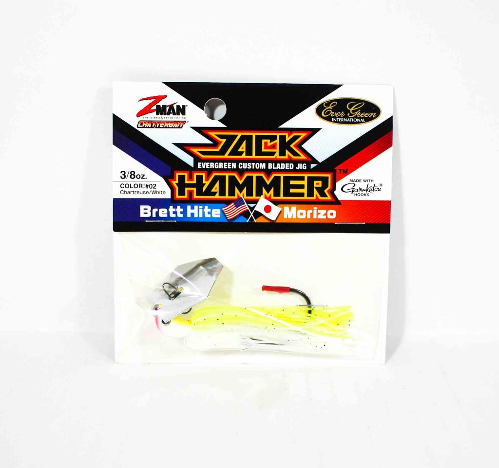 Zman Chatterbait Jackhammer Sinking Lure 3/8 Oz Chart White (0423)