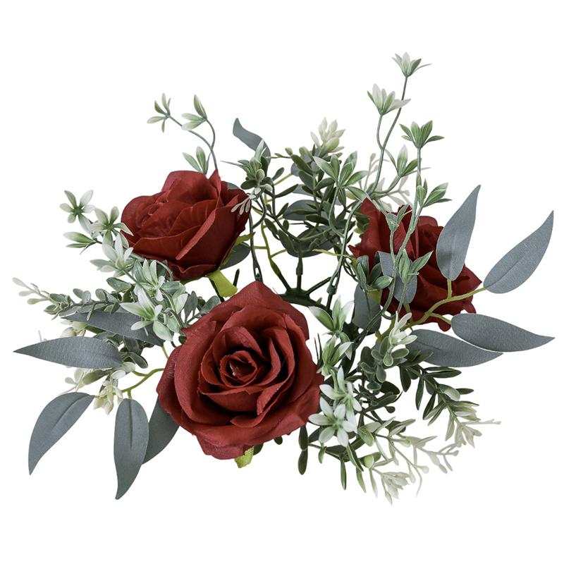 

25см Сценическая Свеча Декорация на День Святого Валентина Вечеринка Мини Венок Благородный Домашний Декор Украшения для Стола Многоцветный красный