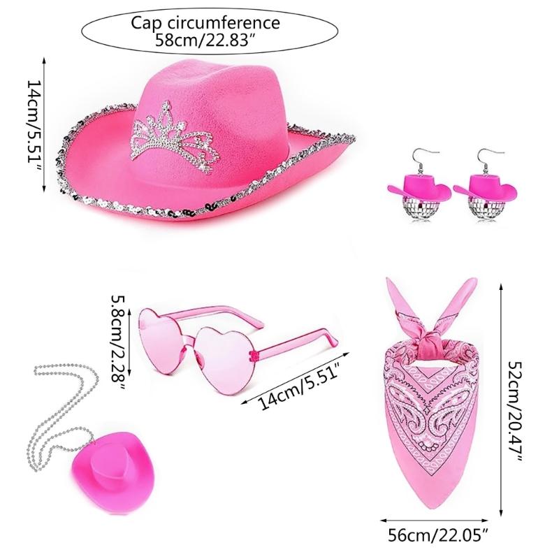 Delicate Pink Cowboy Hat Nightclubs and Parties Photo Studio Props and Stage Performances Multipurpose Decoration
