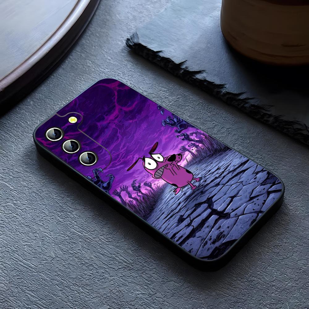 Courage CowardlyS Dog Phone Case For Samsung Galaxy S26 S24 S23 S22 S25 S21 S20 Ultra Fe Plus A54 A24 A55 A53 Coque
