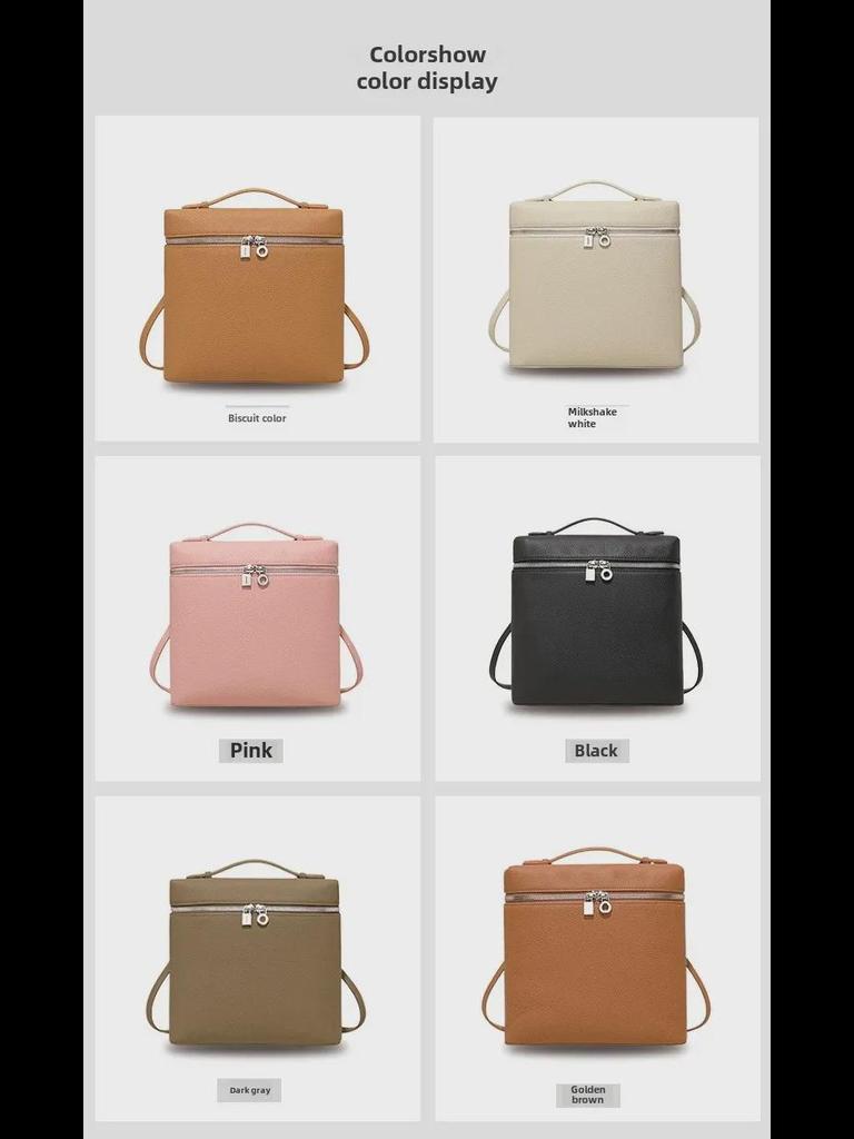 LP Damen Fashion Rucksack: Großes Fassungsvermögen, echtes Leder, hochwertige Schultasche, Damentasche und große Lunchbox-Tasche.