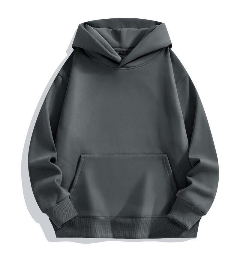 

Unisex Heavyweight Pure Cotton Round Neck Long Sleeve Solid Color Hoodie - Autumn/Winter S