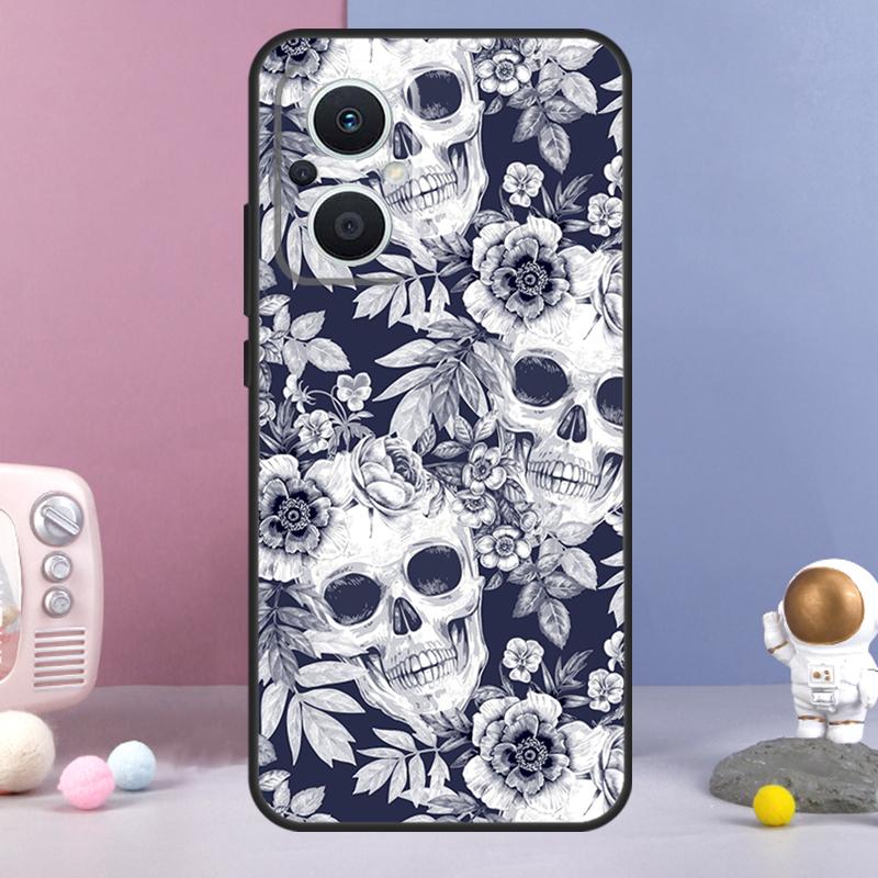 Gothic Skull Funda For OPPO Reno 12 F 11F 13F 14F 10 11 13 14 Pro 7 8 Lite OPPO Find X9 X6 X5 X8 Pro Case