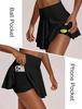 Women's Quick-Dry Pleated Skort: Casual Yoga, Golf, Tennis Skirt