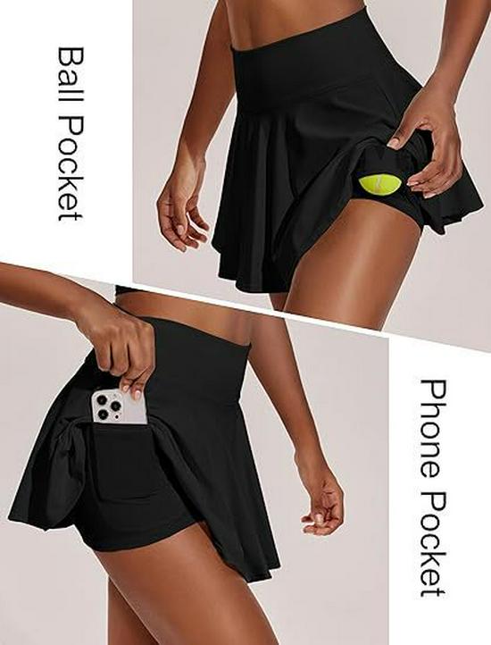 Women's Quick-Dry Pleated Skort: Casual Yoga, Golf, Tennis Skirt