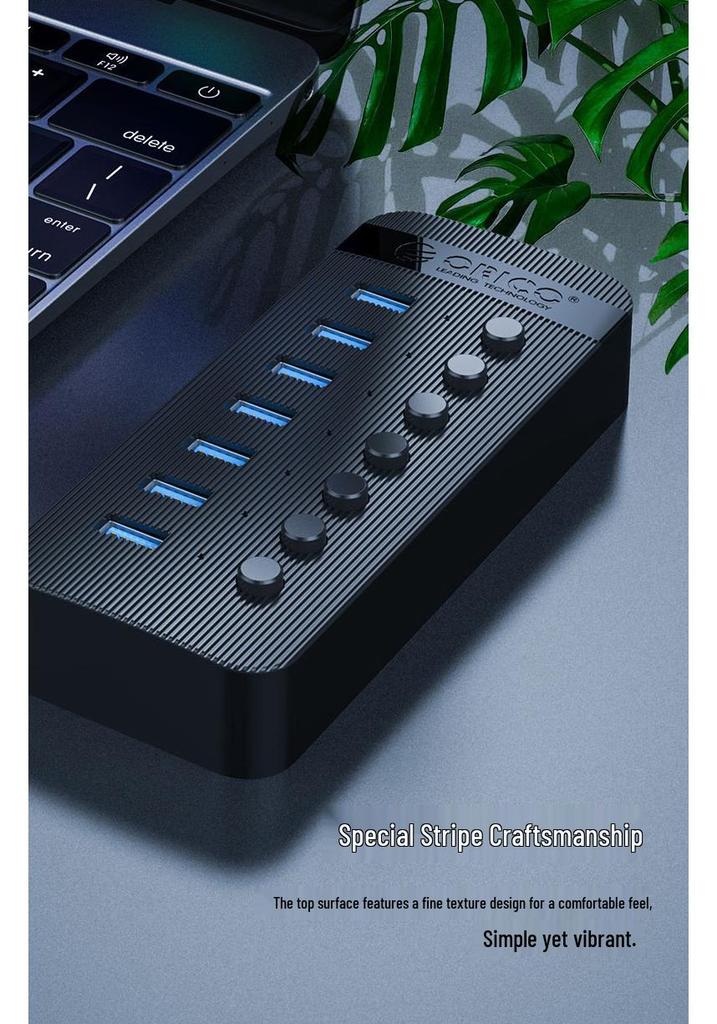 ORICO USB 3.0 Expansion Hub with Independent Power Switch, Available in 7, 10, 13, or 16 Ports.