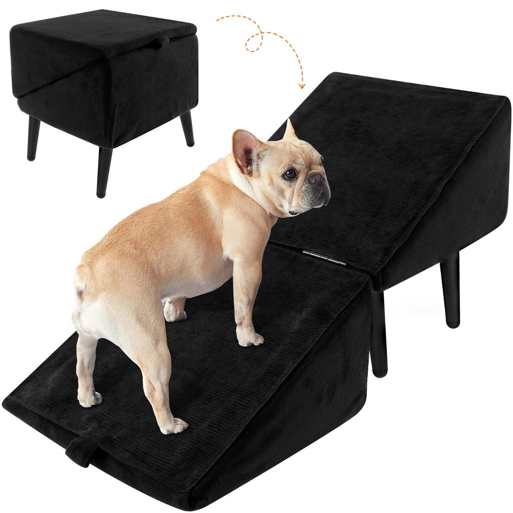 Reusable Split Ottoman Dog Ramp Folding Dog Ramp Ottoman Multifunctional Lightweight Pet Step for Home Bed Sofa Couch Car