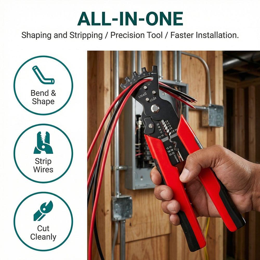 Crimping Cutting Wire Stripper Pressing Cable Cable Stripping Pliers Crimping Pliers  Household