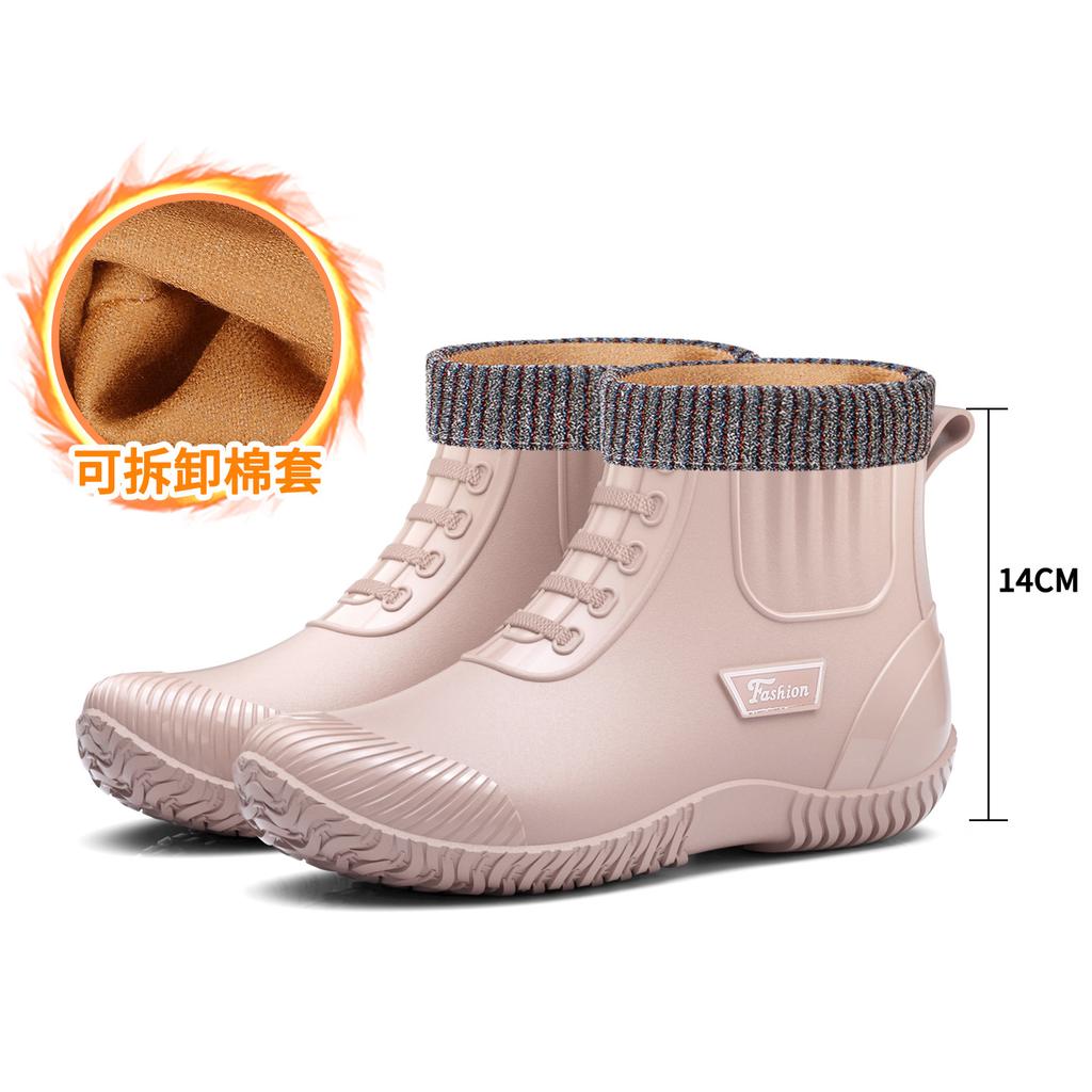 Spring and summer medium and low tube anti-shoe women's rain shoes women's rain boots soft outdoor wear autumn and winter non-slip short tube 