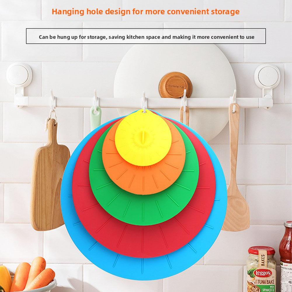 Silicone Lids for Bowl Microwave Splatter Cover Reusable Heat Resistant Lids Fits Bowls,Pots,Pans,Skillets,Fridge Dishwasher
