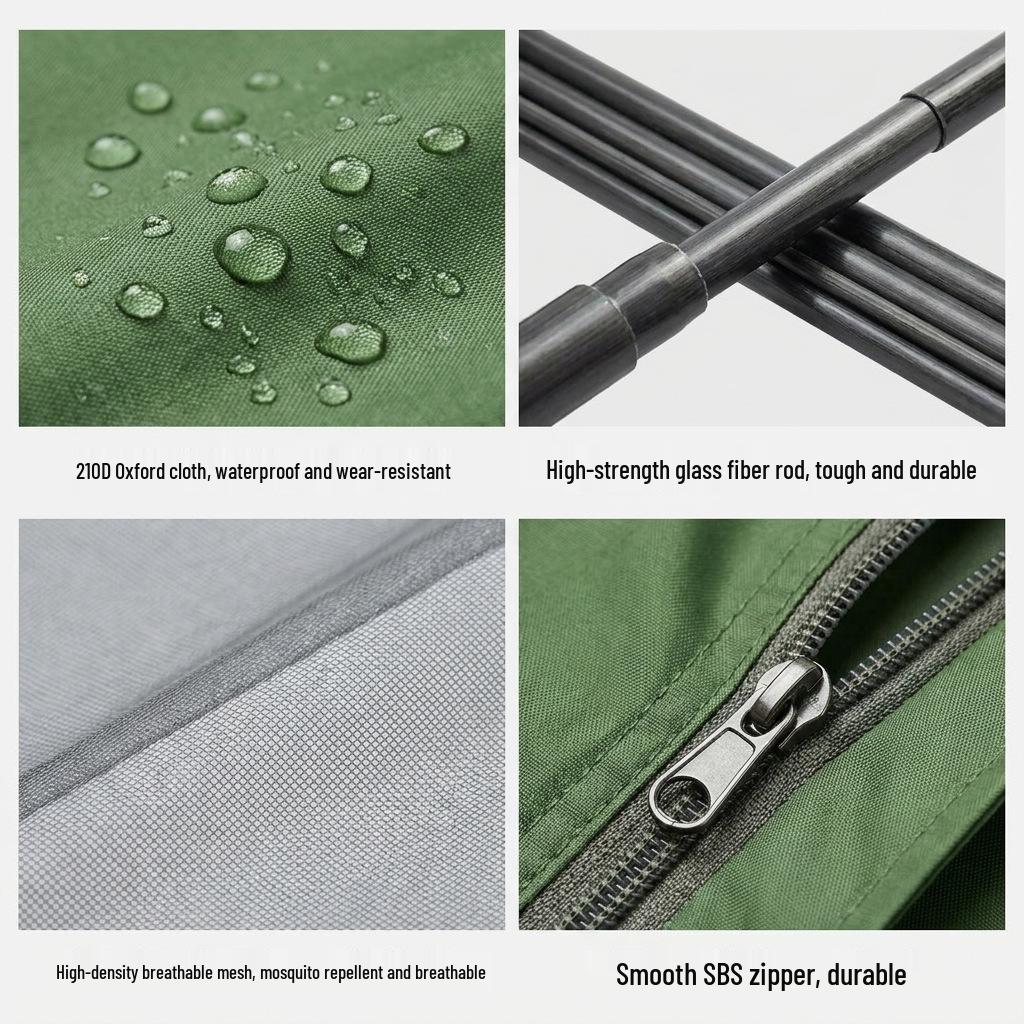 Lightweight Double Layer Waterproof 2-Person Camping Tent - Rain & Sunproof