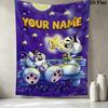 Custom Name Diddl Wall Tapestry Aesthetic Wall Hanging Printed Fabric Blanket Decorative Tapestries for Bedroom Living Room Home Decor