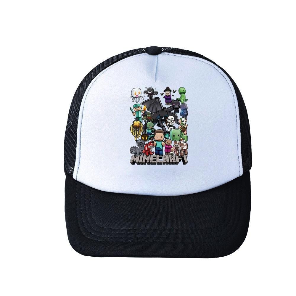 Minecraft Pattern Print Baseball Cap Outdoor Sun Protection Breathable Gift Hat