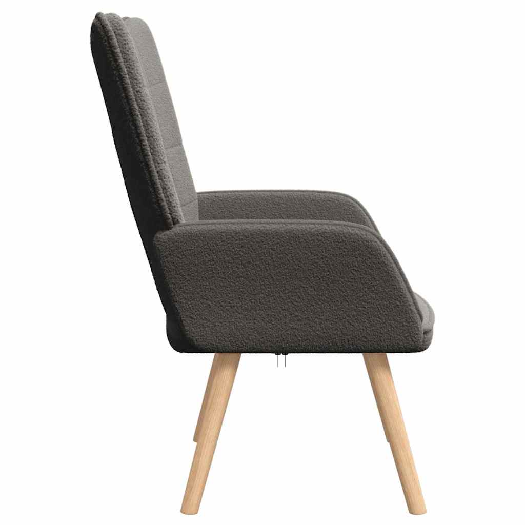 Armchair Dark Grey 62 X 67 X 95.5 Cm Sherpa Fabric