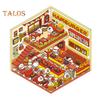 4Pcs DIY 3D House Stickers Kit Adults Kids Reusable Stress-Reducing Miniature Scene Sticker Set DIY Projects Gift