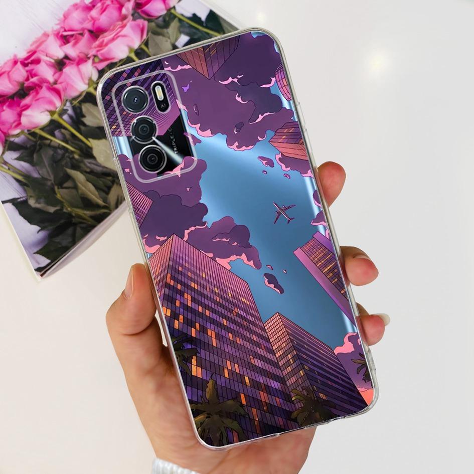 For OPPO A54S Case CPH2273 Back Cover Luxury Marble Cartoon Soft Silicone Phone Case For OPPO A16 CPH2269 A16S CPH2271 Funda New