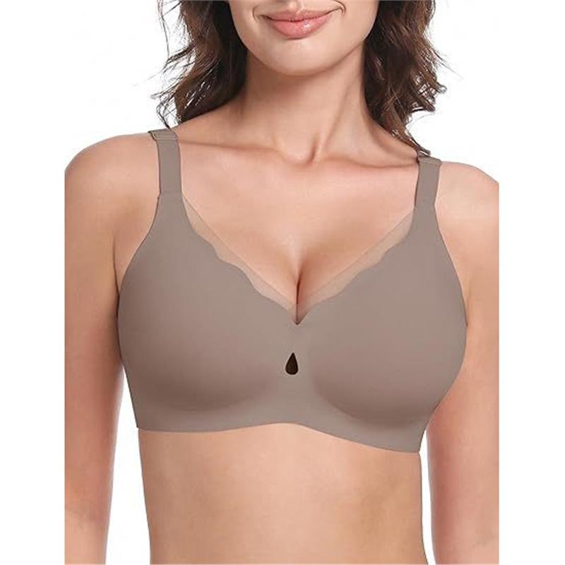 Plus Size Seamless Wavy Bra: Soft, Anti-Sagging Support, Sexy Lingerie for Women