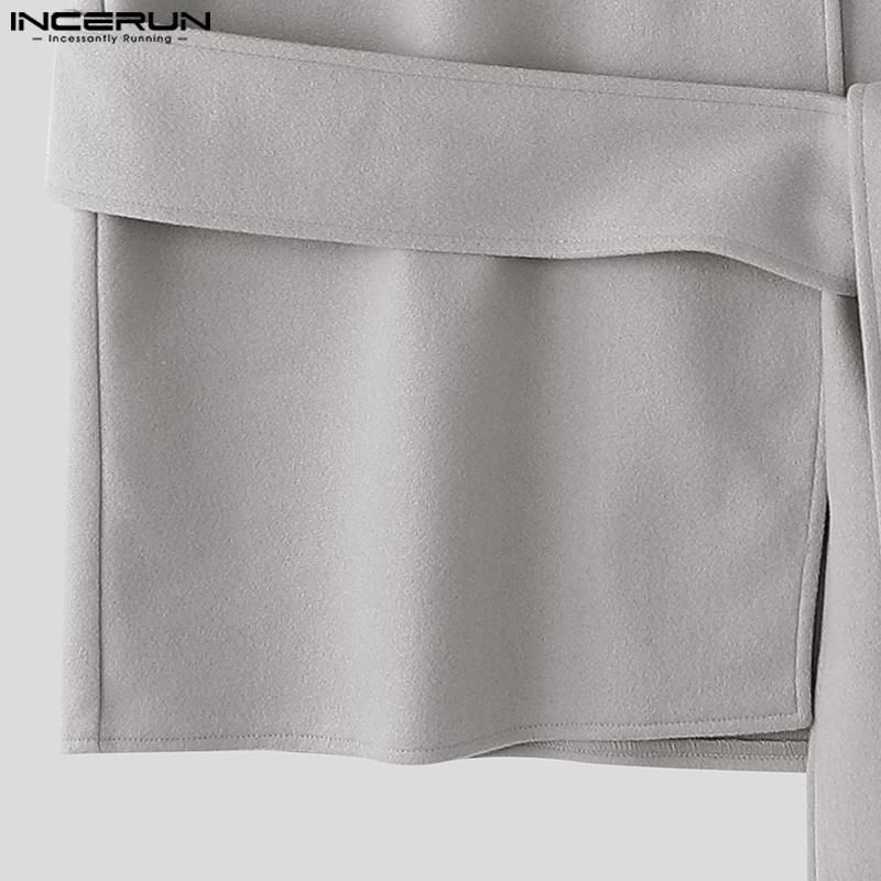 INCERUN Men Sleeveless Belt Waist Casual Loose Waistcoat Vest Suit Blazer