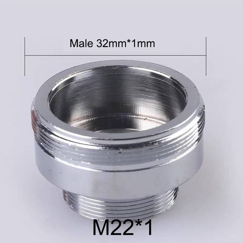 2Pcs M22 Change To 16 18 20 22 24 26 28 30 32mm Male Female Faucet Adapter Kitchen Bathroom Brass Water Tape Joint