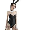 Sexy lingerie cute patent leather temptation, cosplay one-piece rabbit sexy split-ended uniform suit