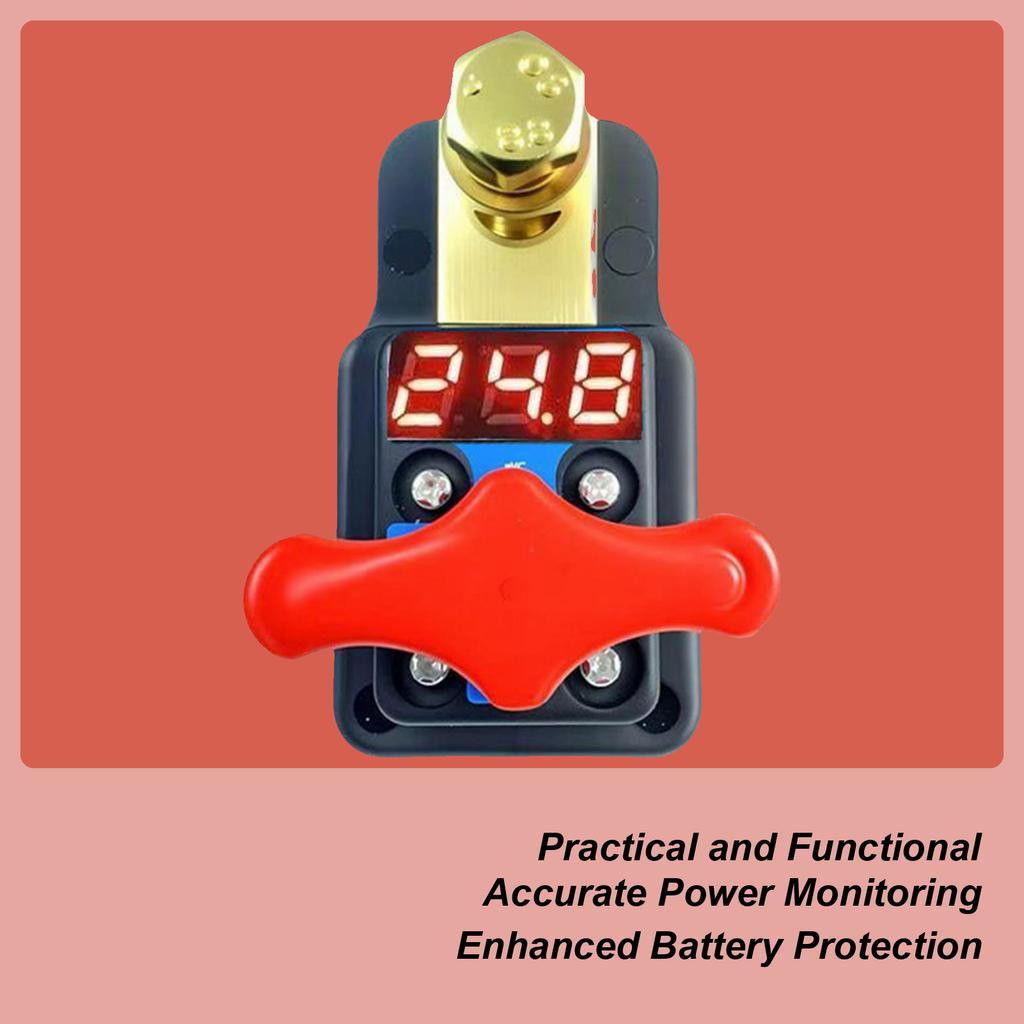 Car Battery Disconnector 12V-24V Digital Display Power Isolator Automotive Battery Drain Control For Long-Term Parking Frequent