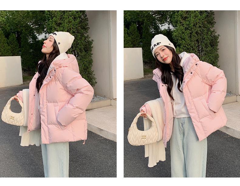 Women's Korean Style Short Thickened White Duck Down Jacket with Graphene - Petite & Versatile