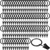 Metal Curtain Rings Heavy Duty Metal Curtain Clips Roman Circles  For Curtains Rods