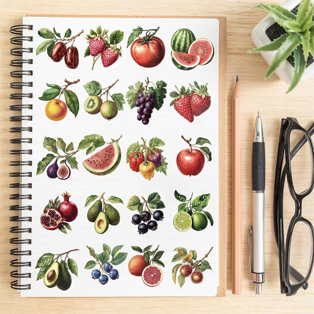 50PCS Vintage Fruit Sticker Graffiti Suitcase Decorative Chambre Nostalgia Motorcycles Phone Laptop Motorcycles Bicycle Stickers