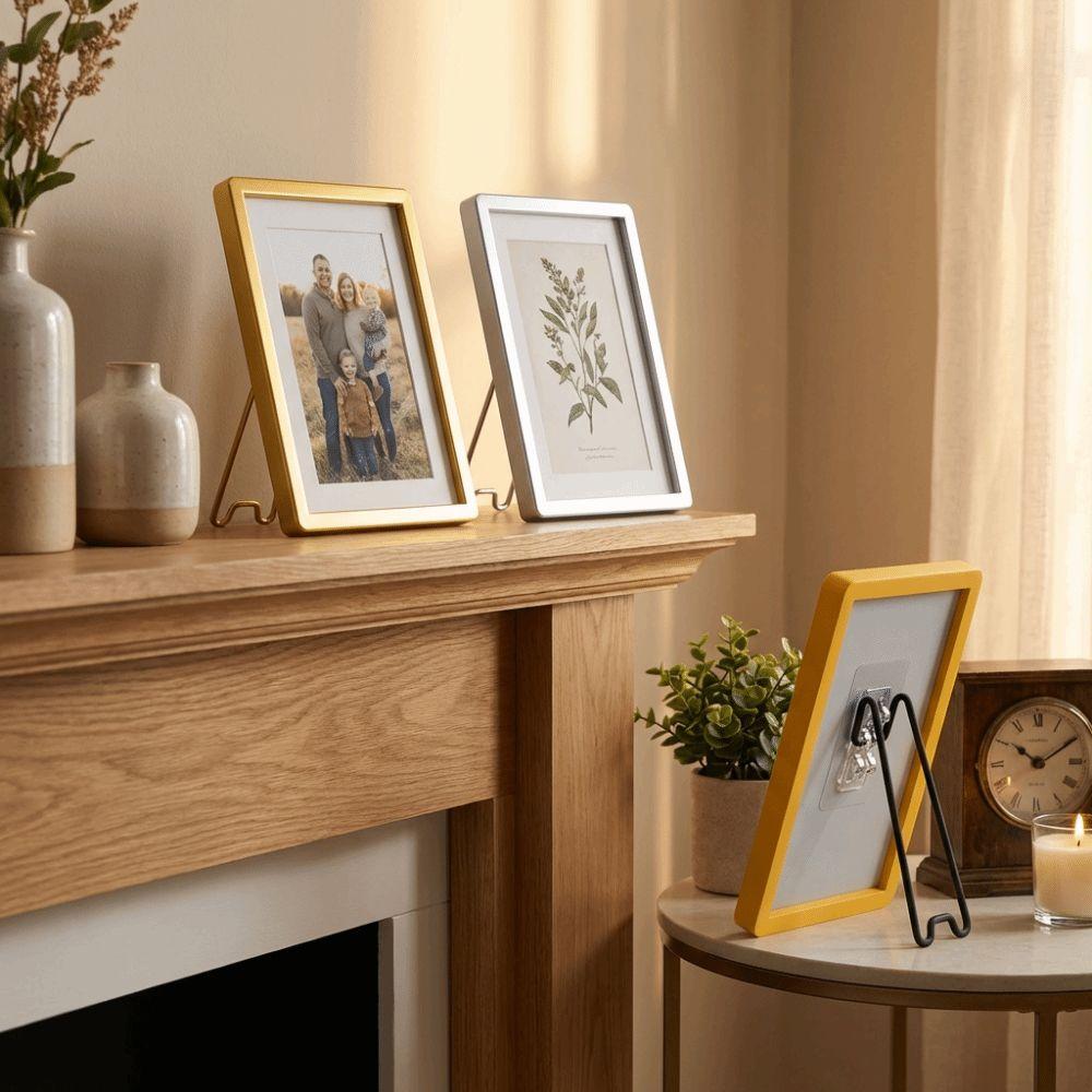Adjustable Photo Frame Stand Stainless Steel Easel Back Stand Picture Frame Bracket Home Decor