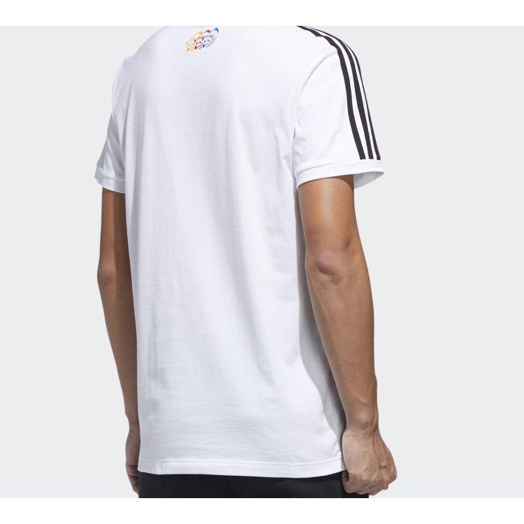 Adidas Neo Round Neck Sports Short Sleeve T-Shirt Men Tops White GK1542