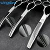 Wingsbro 7 Inches Silver Pet Grooming Scissors, Down Curved Thinning Shears for Hair Trimming