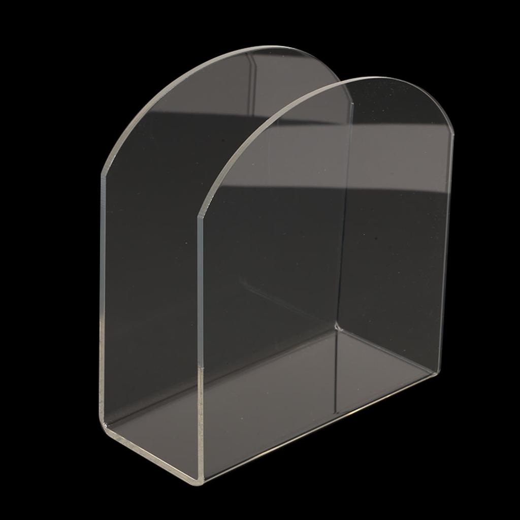 Akryl Serviettdispenser Holder Drikkebrett U-formet Gjennomsiktig Kleenexboks Serviettstativ for Lommetørkle Oppbevaringsstativ