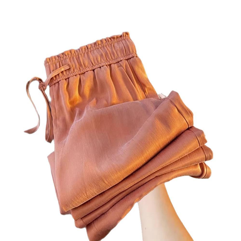 Loose and versatile narrow wide-leg pants women's 1116 summer new casual pants thin sunscreen and thin drape straight pants