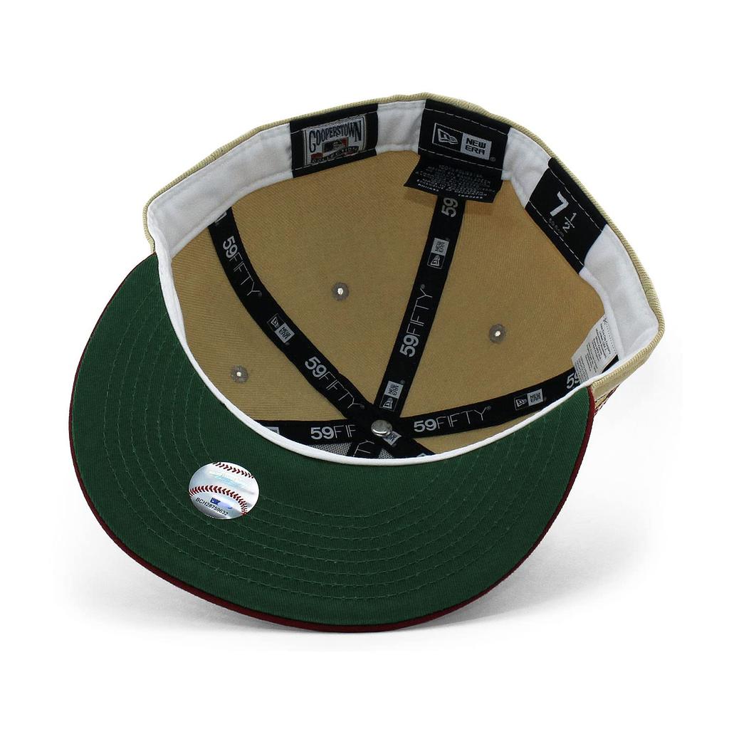 (New Era) Cap with Trendy Color Brim 59FIFTY New York Yankees [MLB 50TH ANNIVERSARY GREEN UV] NEW ERA NEW YORK YANKEES Hat 5950 (7-14 (approx. 57.7