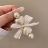 Women Hairpin Heart Shape Imitation Pearls Bowknot Decor Hair Clip Side Bang Hair Pin Hair Styling Tool Hair Accessories