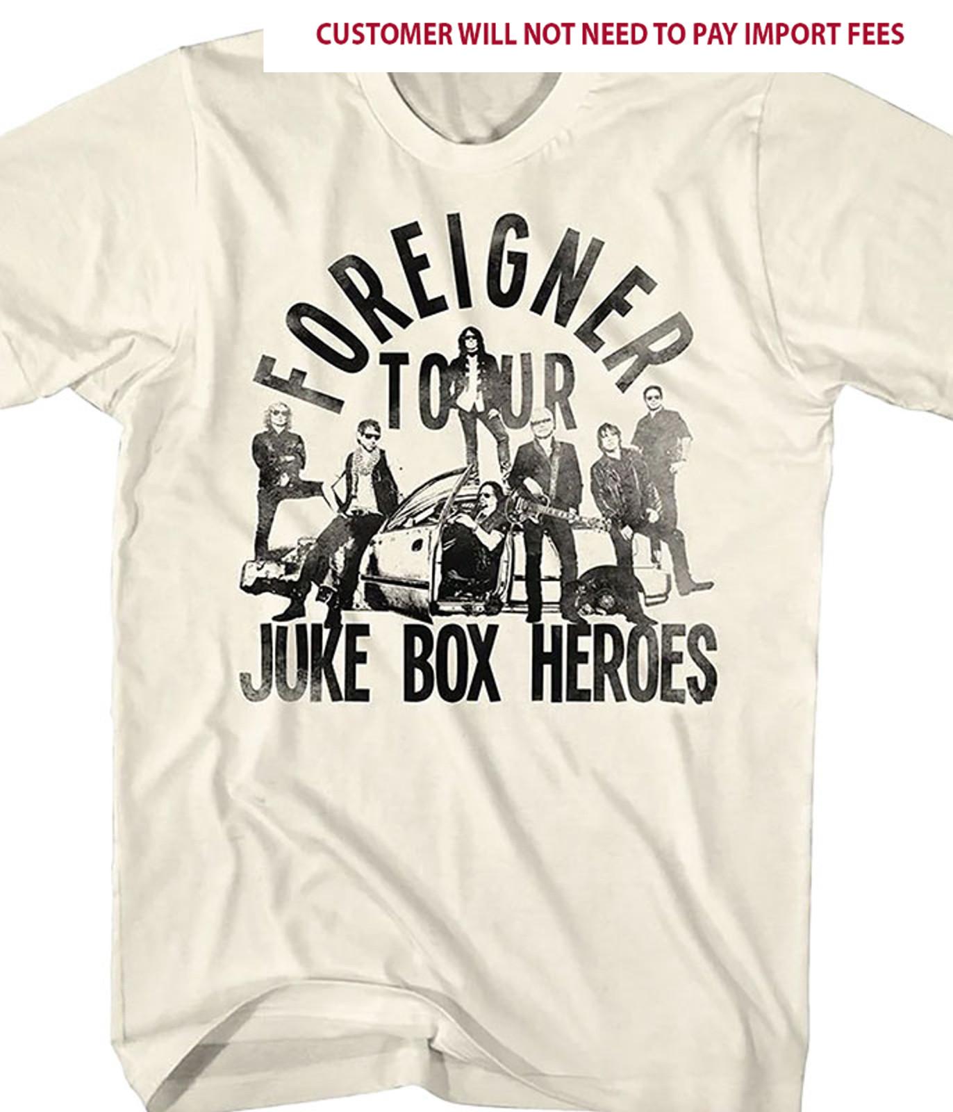 Rare Foreigner Band Juke Box Heroes Cotton White S-5XL Shirt VK062 M