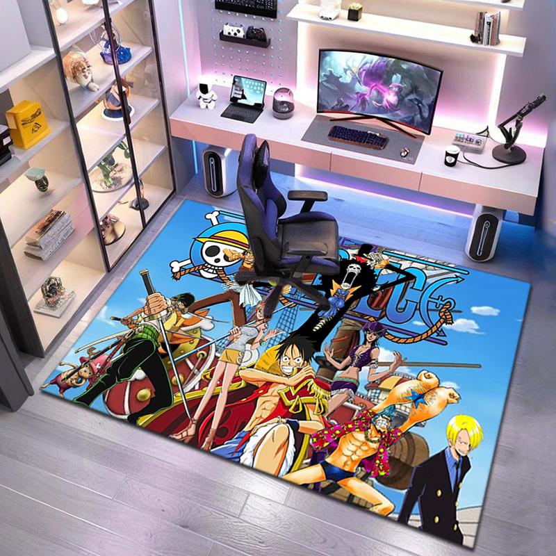Starring the Japanese Cartoon ONE PIECE Monkey D. Luffy Carpet Is Suitable for Living Room and Bedroom Doormats Office Balcony Decorative Carpet V11