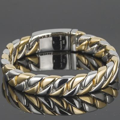 Luxusný náramok zlatej farby pre muža, priateľstvo, pánske náramky, bangles z kovu, nehrdzavejúca oceľ, šperky na ruku, darčeky pre priateľa