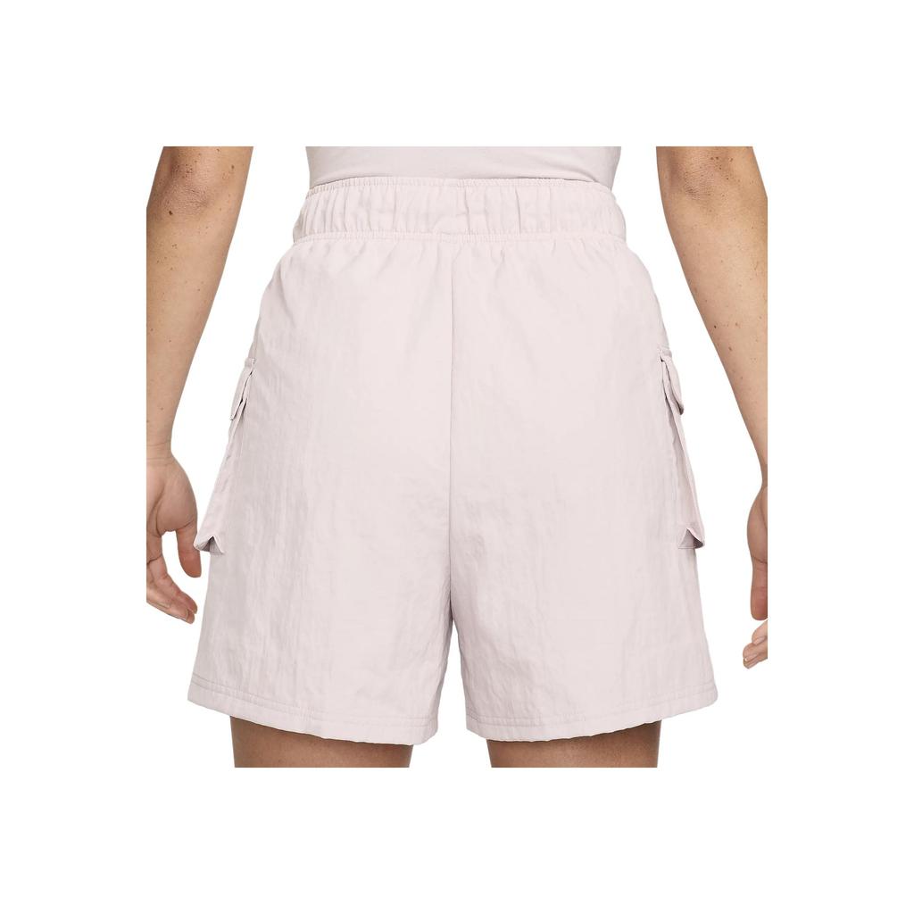 New Nike Sportswear Essential Casual Shorts Women's White Gold Purple DM6247-019