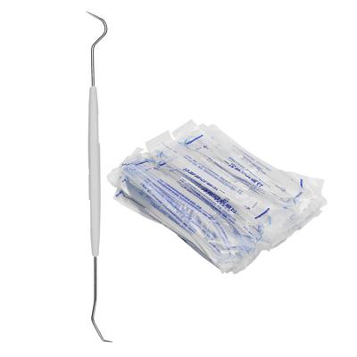 100pcs Disposable Dental Explorers Temporary Double Ends Probe Hook Pick Dental Tool