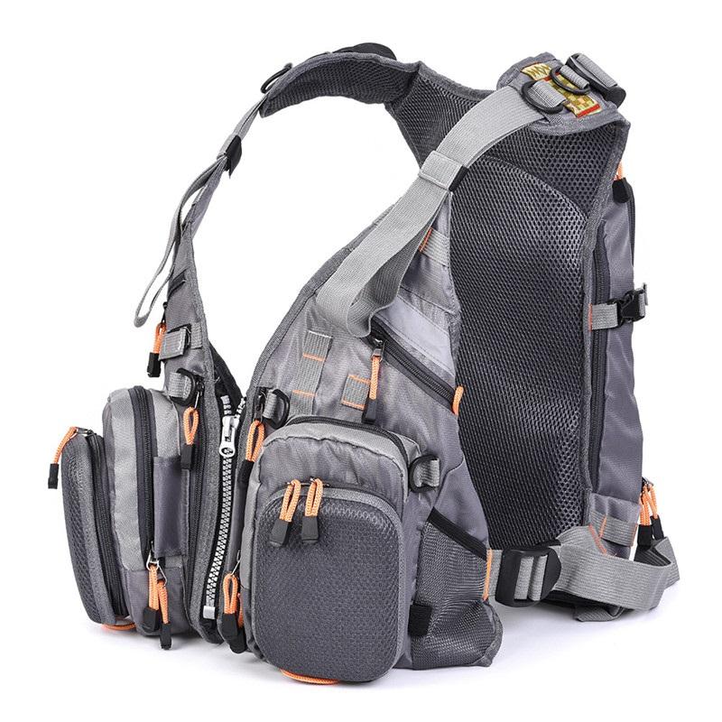 D77 Many Pockets 3D Vest Factory Direct Sale Fly Fishing Vest With Backpack
