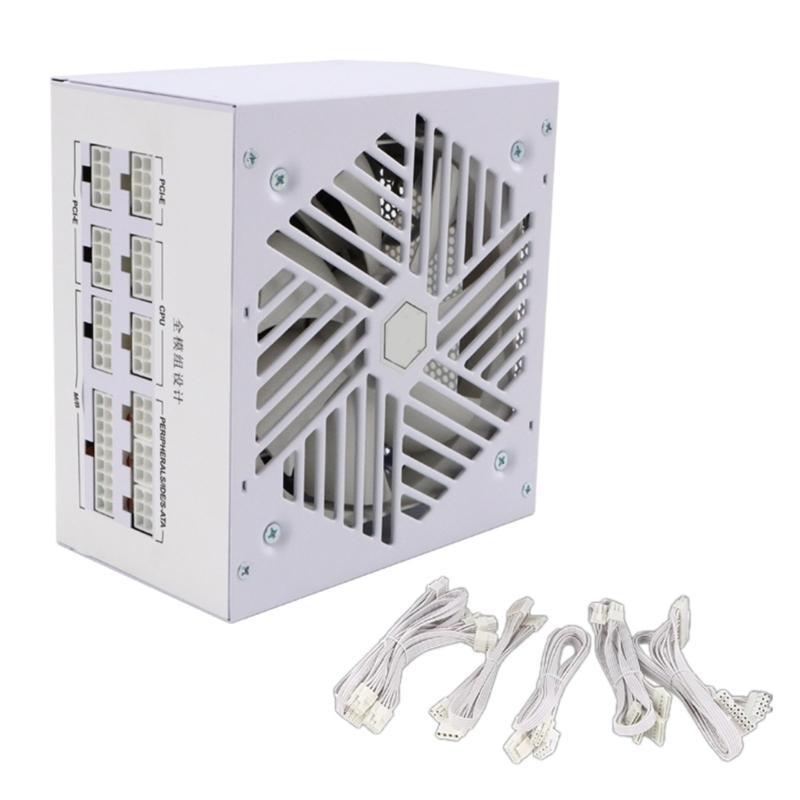 180-240V Fully Modulars 850W Computer Power Supply Unit with Silents 120mm White Fan for Efficient Cooling