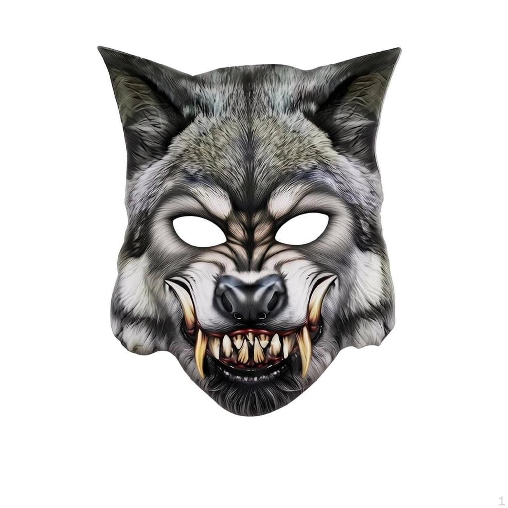 Wolf Gesichtsmaske Knurrender Hunde Kopf EVA für Erwachsene, Cosplayer, Halloween,