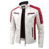 Men's 2026 Retro Patchwork Leather Biker Jacket - Autumn/Winter Stand Collar Fashion