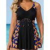 2026 Plus Size European & American Two-Piece Bikini Set with Skirted Bottoms for Women